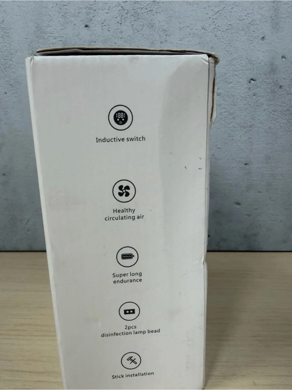 White Electric Toothbrush Sterilizer with Digital Display